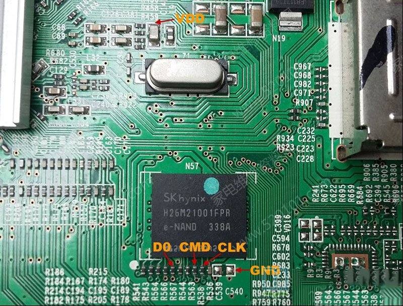 海信液晶RSAG7.820.5277主板EMMC点位图