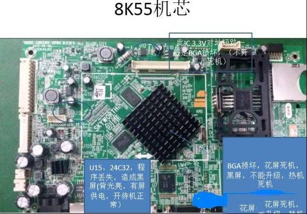 创维彩电8K55机芯主板维修图文解释