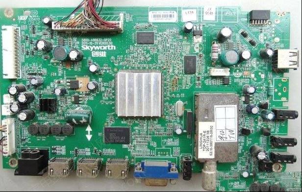 创维32E61HR液晶电视绿灯但死机的检修思路
