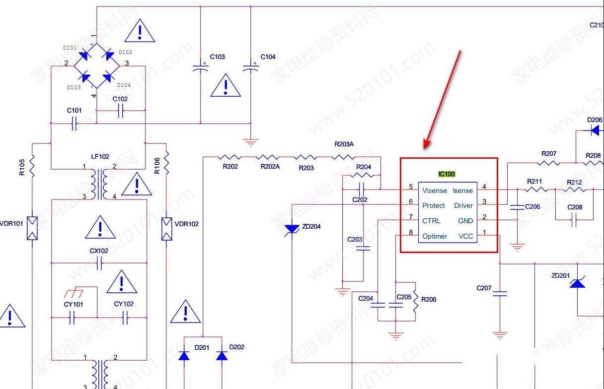 创维32E600Y液晶电视指示灯不亮不开机的维修