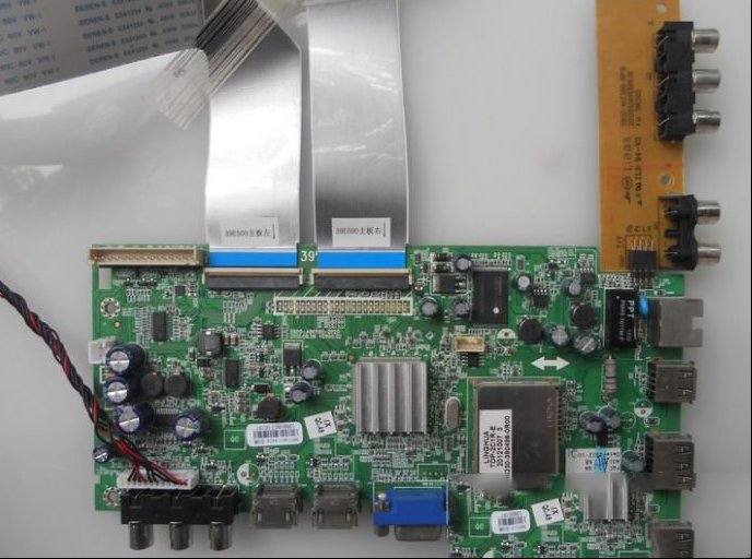创维39E500E液晶电视指示绿灯亮不开机的维修