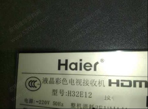 海尔H32E12液晶电视不开机的检修思路