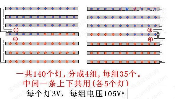 海尔LS55H510N液晶电视背光灯条排布结构