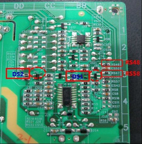 TCL C37E320B液晶（MS81机芯）使用短时间内，出现黑屏、图像闪及屏生锈