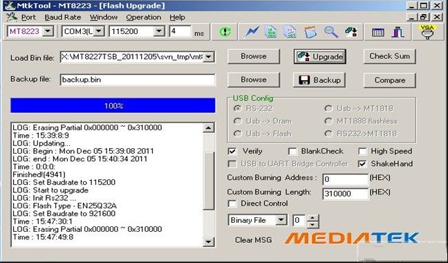 TCL MT8227机芯软件烧写方法（图）