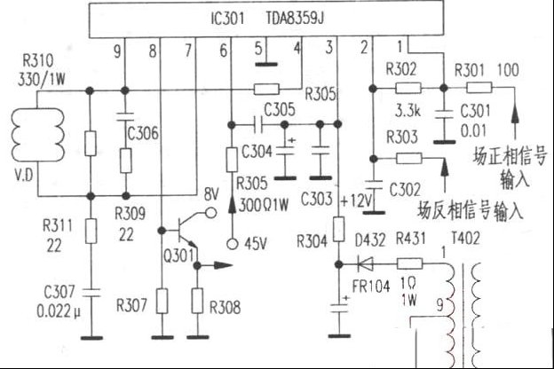 TCL彩电中TDA8359J性能不稳定引发的故障