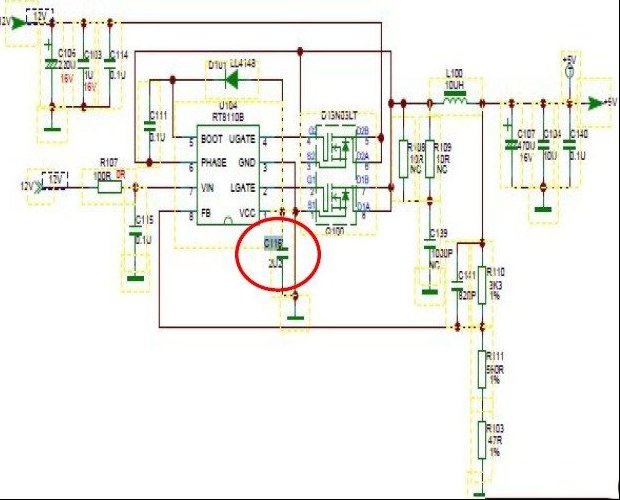 TCL C32E320B液晶（MT27C机芯）灯亮不开机（图）