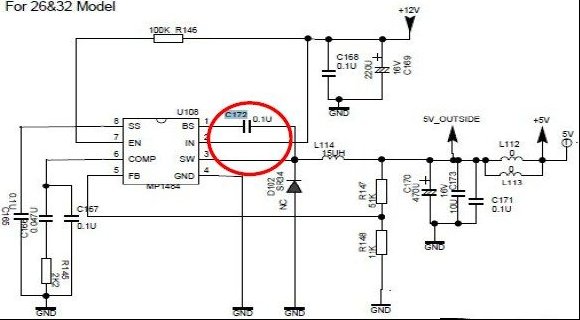 TCL L26F11液晶(MT23L机芯)灯亮不开机（图）