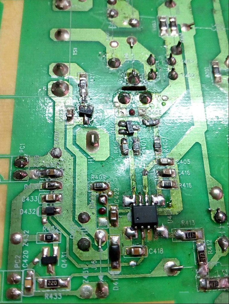 TCL L32V10液晶电视不开机无图像的检修思路