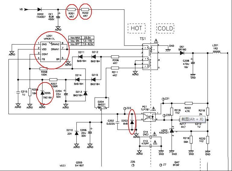 TCL L46E5300A网络液晶电视三无检修思路