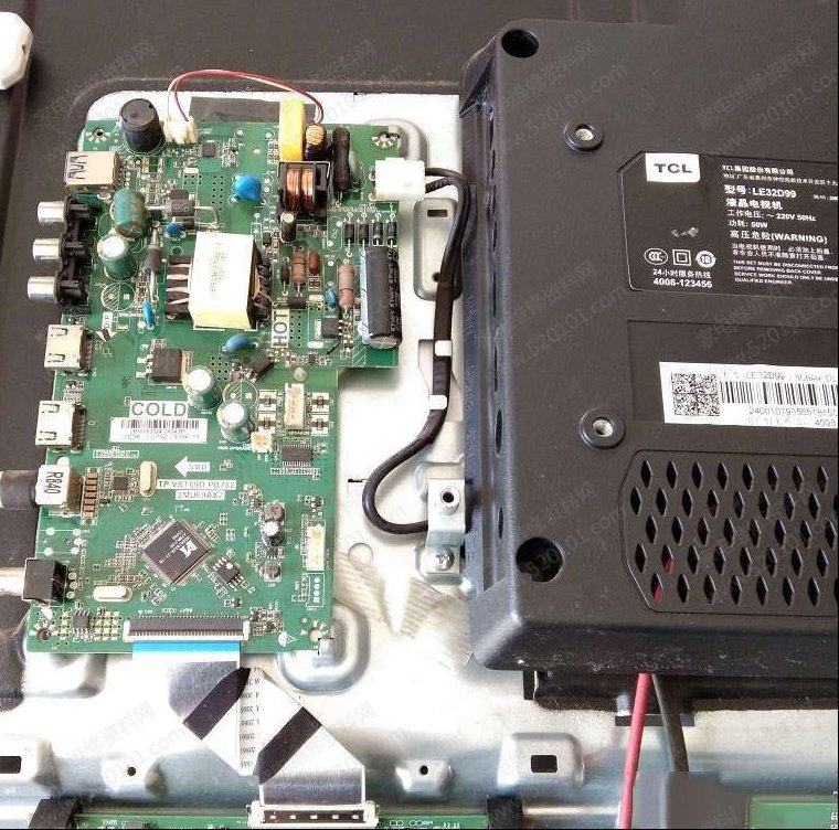 TCL LE32D99液晶电视二次不开机的检修思路