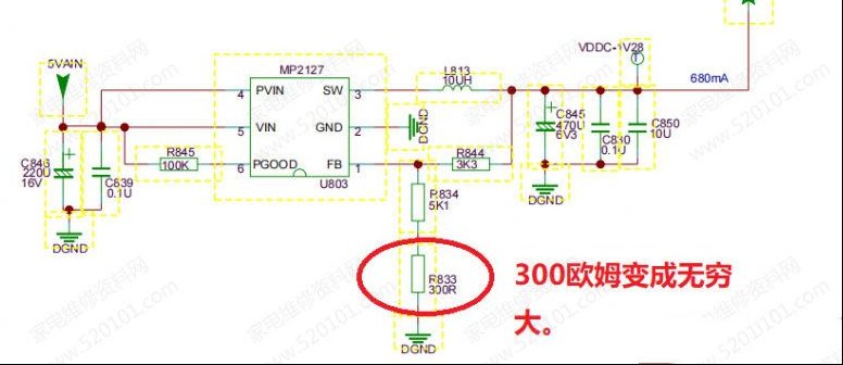 TCL L32P11液晶电视不开机的检修思路