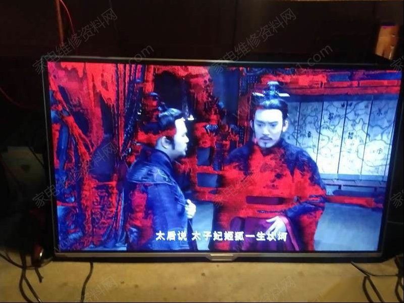 TCL 42L5500-3D液晶电视图像呈红色斑的检修思路