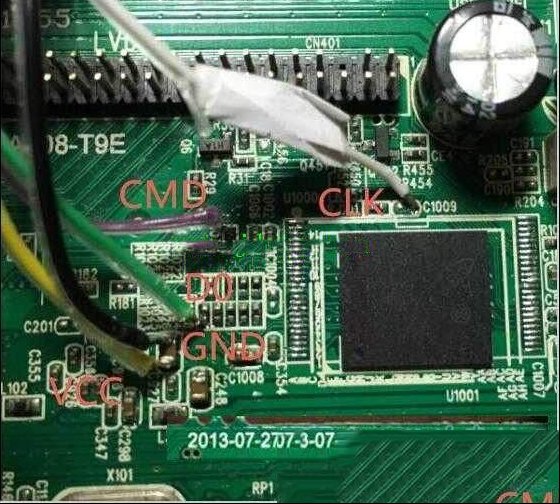 TCL LE48D8800液晶电视（4704-M608T9-A5233K01板）EMMC点位图