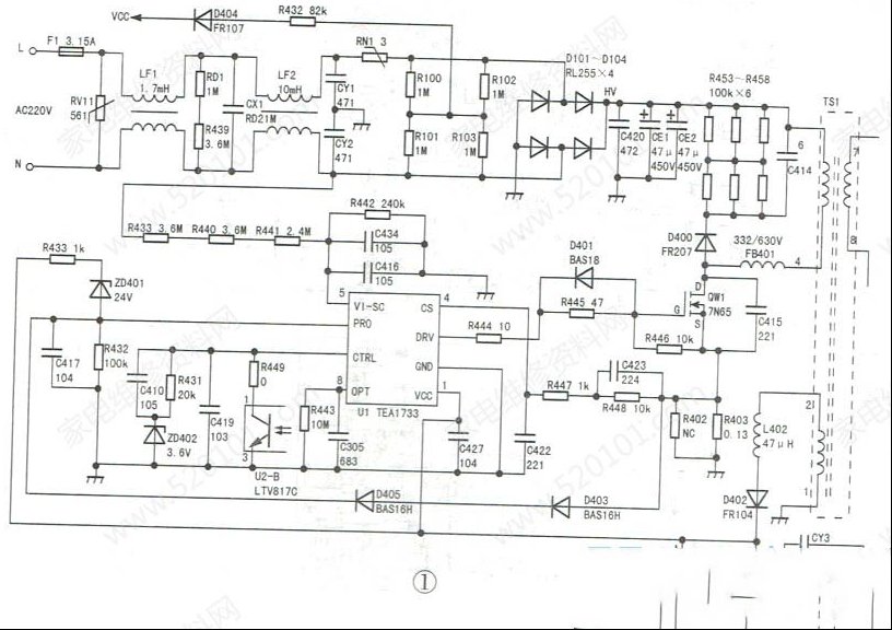 IPE06R31A电源背光二合一板检修思路6例