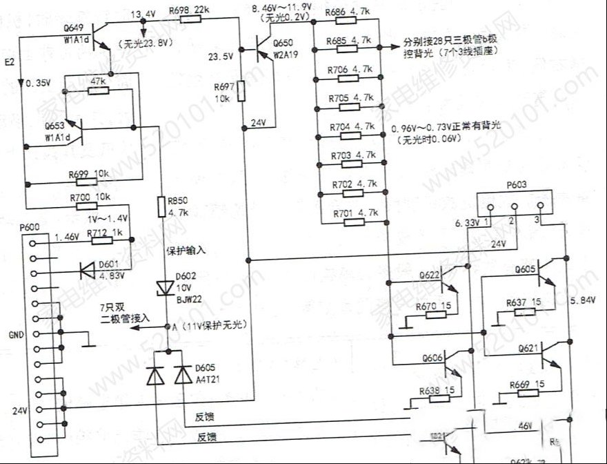 TCL L32F3380E液晶电视黑屏的检修思路