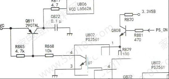 TCL L42P10FBE液晶电视指示灯亮但不开机的检修思路