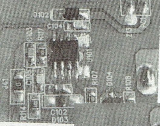 TCL 39F1600E液晶电视雷击后开机没有反应的维修