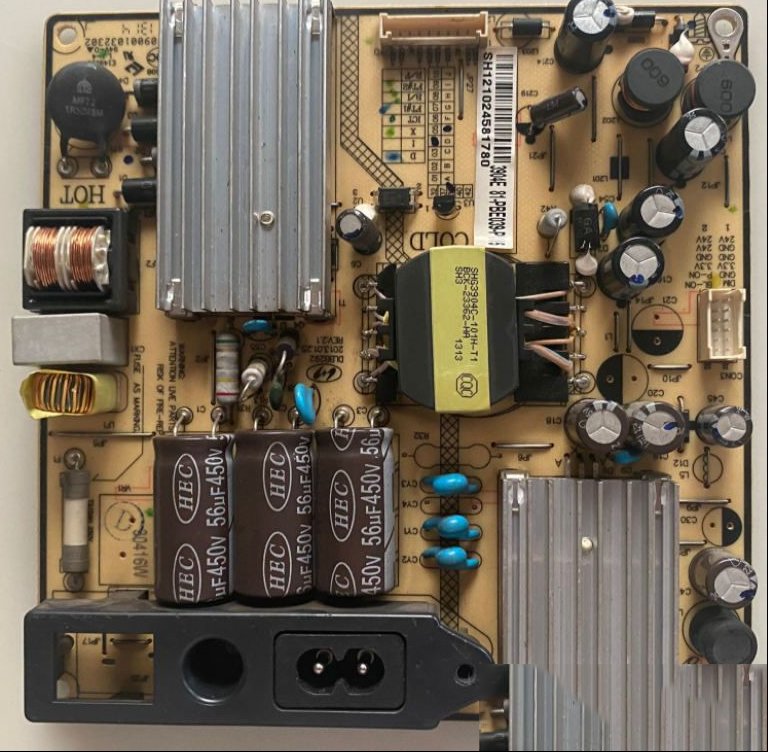 TCL L42F1510B液晶电视背光一闪即灭的维修