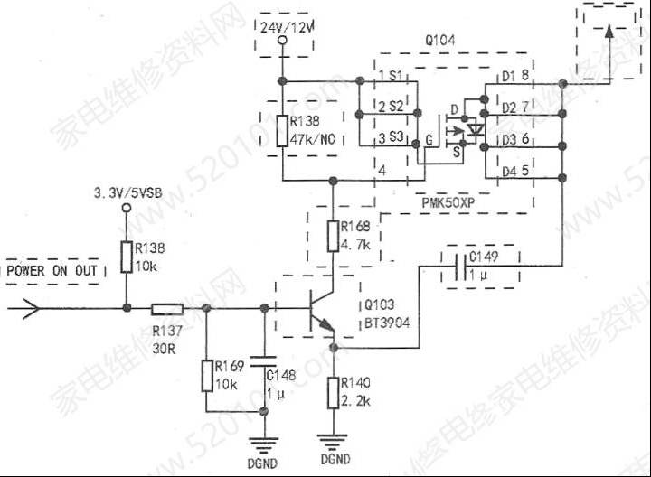 TCL L32V10液晶电视二次无法开机的检修思路
