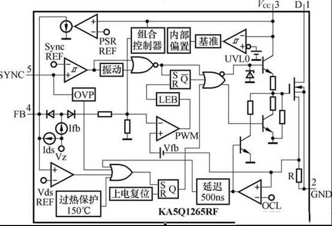 KA5Q1265RF组成的开关电源原理与检修(图)