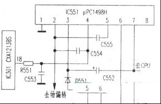 用LA7833代换场输出块uPC1498H方法