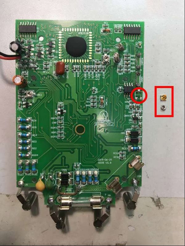 胜利VC9205数字万用表弹片位置图及修复