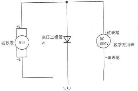 用数字万用表检测高压二极管（高压硅堆）方法