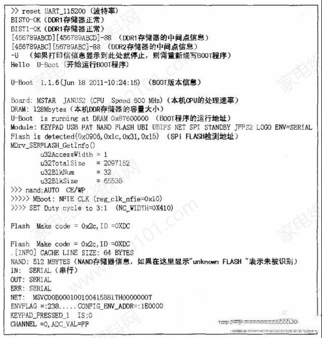 轻松看懂液晶电视开机打印信息