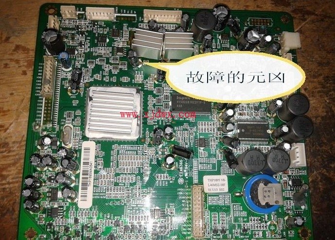 维修【TCL】 L46E64液晶电视有信号的时候有干扰