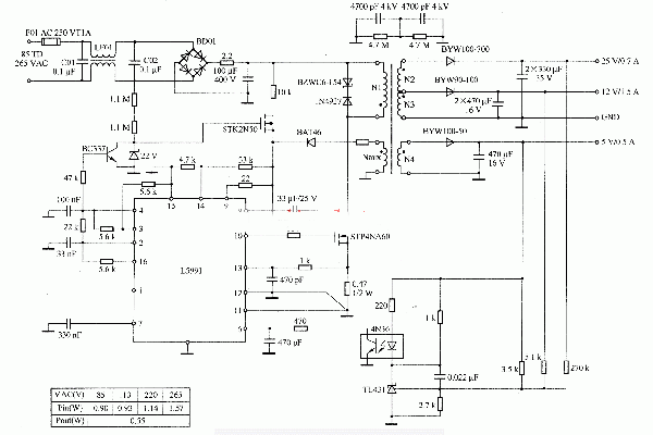 使用L5991的40W喷墨打印机的电源电路