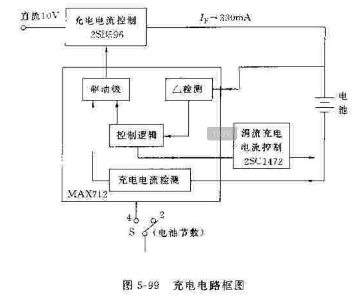 新型电源电路应用实例000347-采用MAX712 713 构成的充电电路