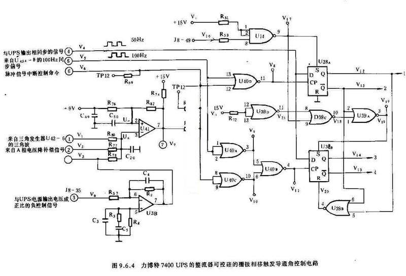 力搏特7400UPS的整流器可控硅的栅极相移触发器