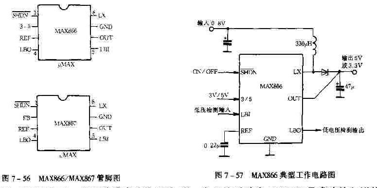 MAX866的应用和工作电路