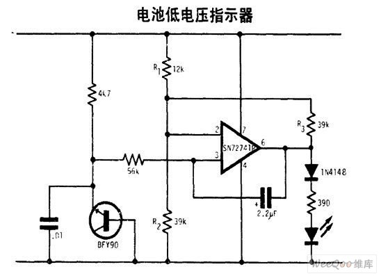 电池低电压指示器