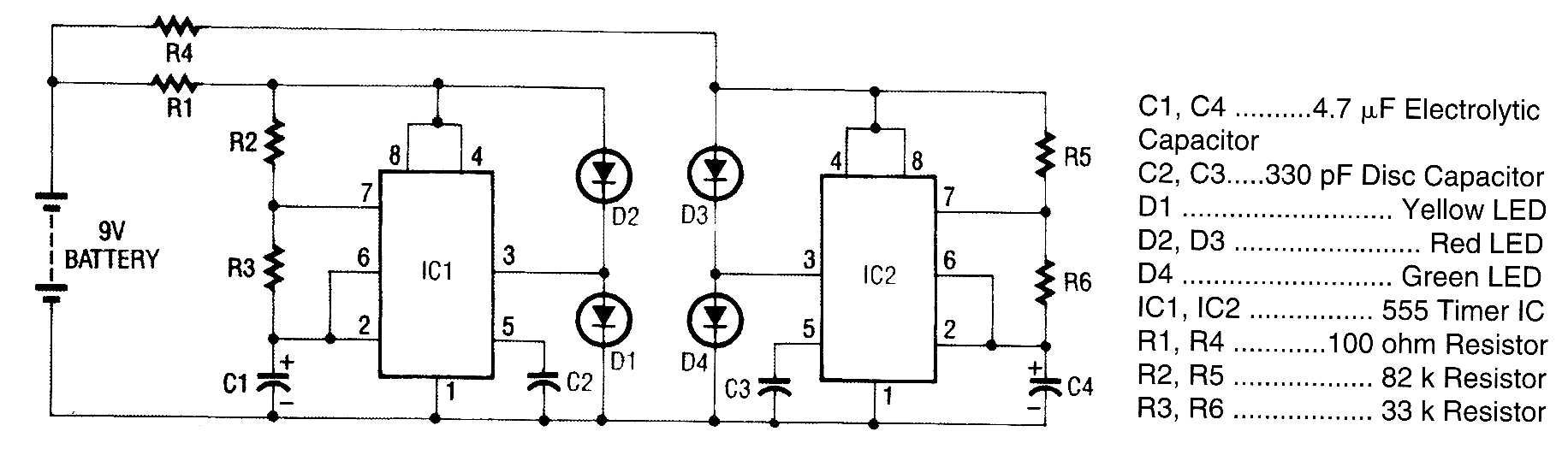 超级LED闪光电路