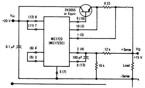 15V／1A远程感应调节器