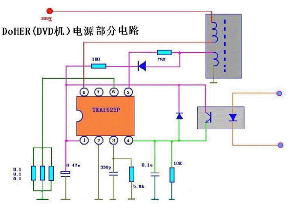 DOHER(DVD机)电源电路图