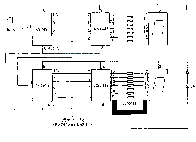 表演用的多位计数电路图