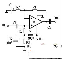 LM324作同相交流放大器电路图