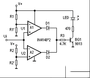 LM324应用作比较器电路图