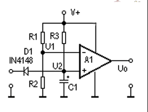 LM324应用作单稳态触发器电路图