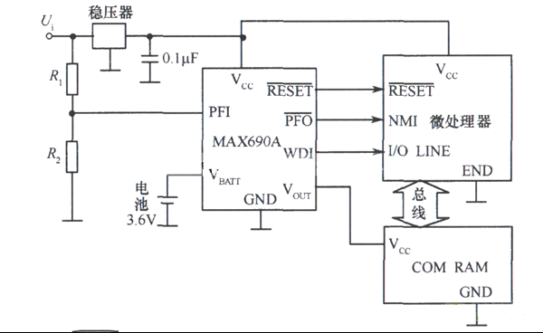 MAX690A／692A的基本应用电路图