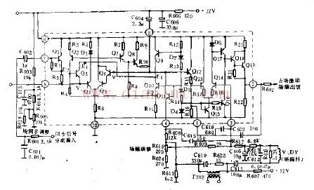 HA11235场扫描内部等效电路和外围电路