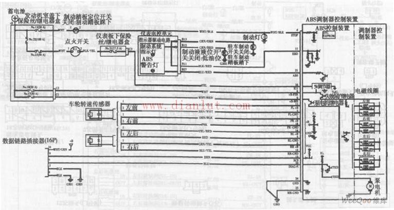 基于ABS的雅阁轿车电控系统电路