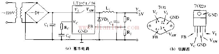 基于LT1074、LT1076芯片设计其基本应用电路
