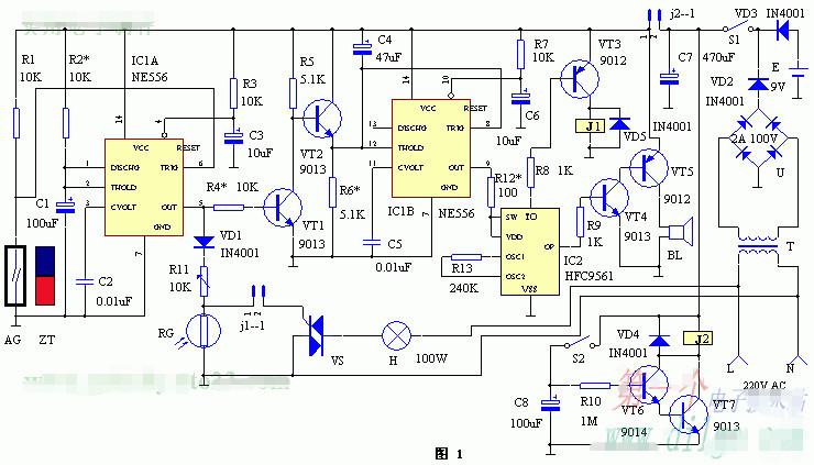 门控防盗报警器的制作方法