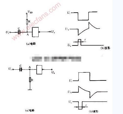 正脉冲输出的微分电路