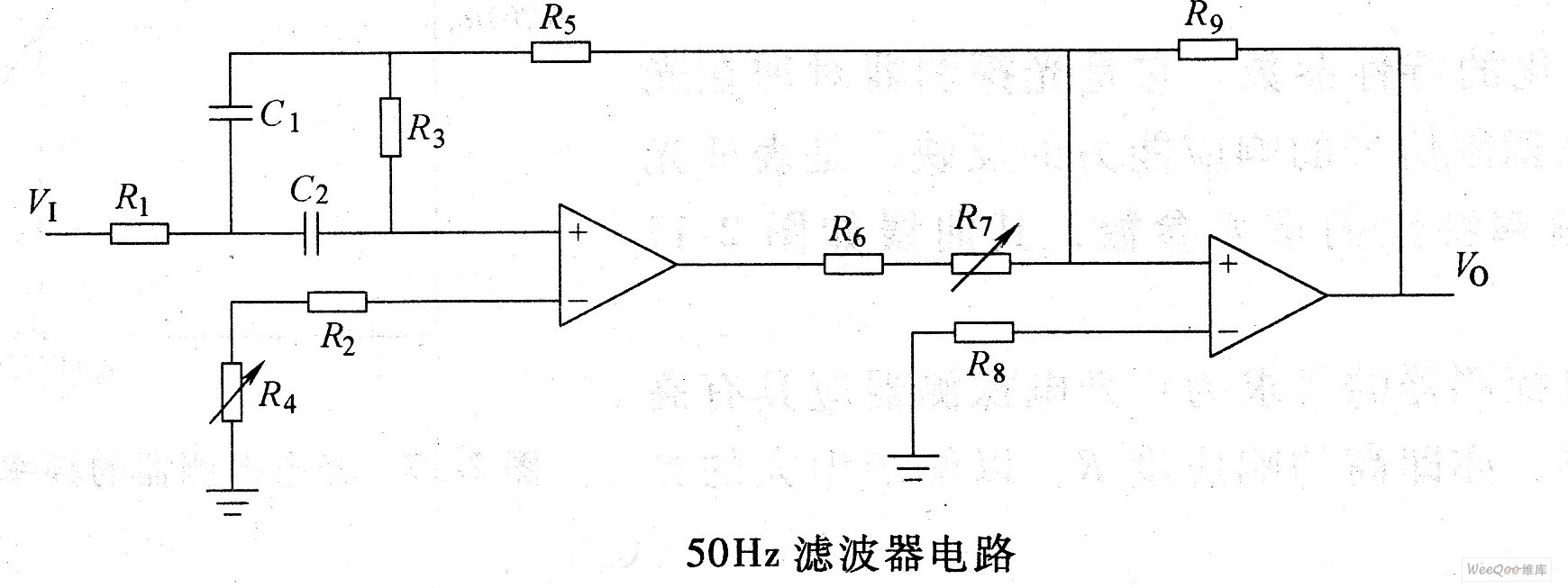 50Hz滤波器电路