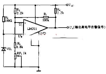 基于运放器的简易电源检测电路